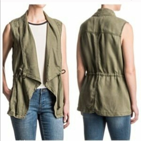 Max Jeans 🌿 Olive Green Casual Army Vest M - Picture 1 of 6